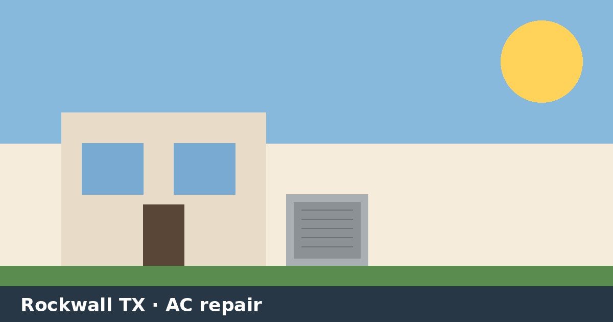 Home air conditioner unit beside a Rockwall-area house on a hot day