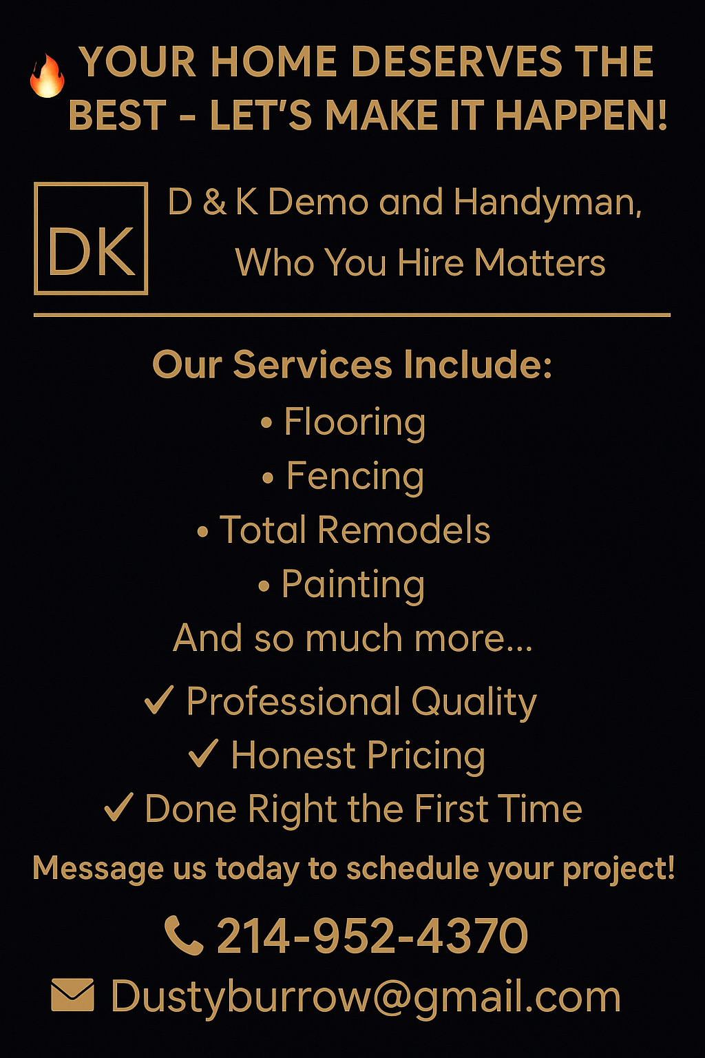 D&K Demo and Handyman, LLC